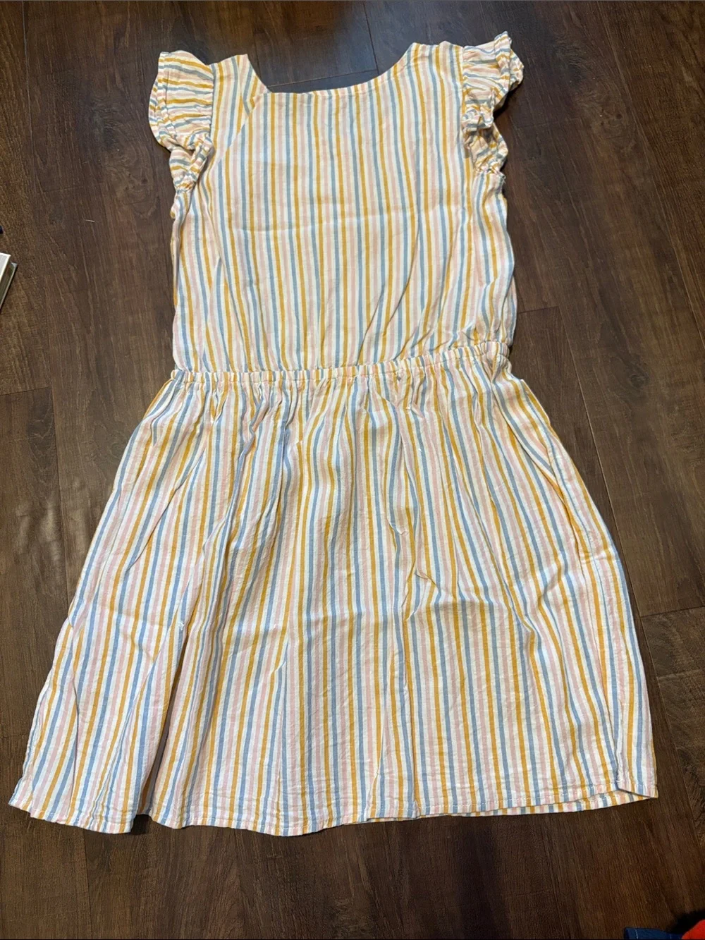 Carter's Yellow Striped Button-Front Girls Dress